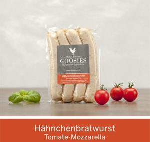 Hähnchenbratwurst Tomate-Mozzarella