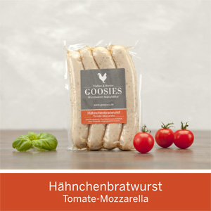 Hähnchenbratwurst Tomate-Mozzarella